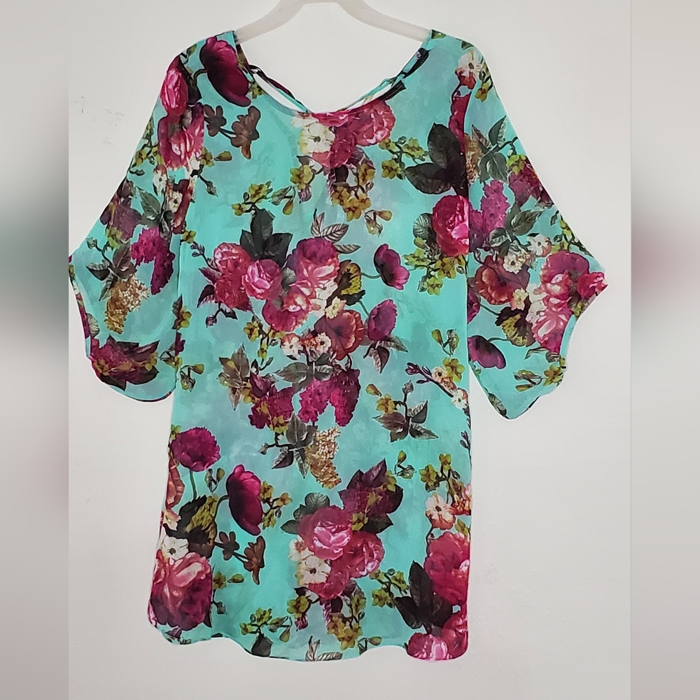 Emma Rose, small, floral, beach cover up